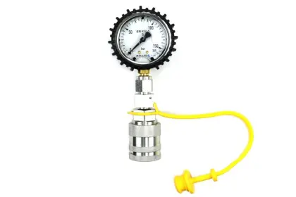 ZESTAW POMIAROWY CIŚNIENIA HYDRAULIKI Z MANOMETREM 160 BAR GNIAZDO EURO PUSH-PULL WARYŃSKI