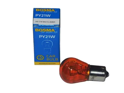 ŻARÓWKA 24V 21W BAU15S AMBER 3493