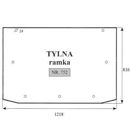 Szyba tylna Lamborgini1106,1306 ramka