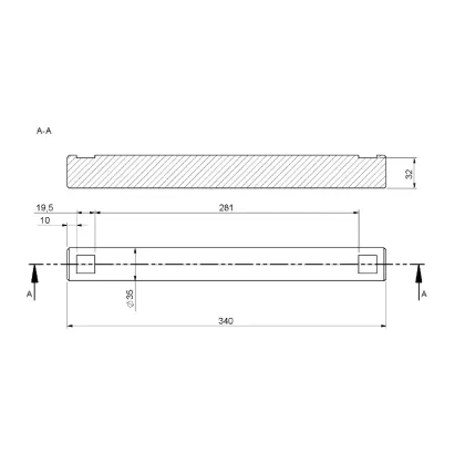 Sworzeń tłoka prasy kostkującej 340x35mm Z-224 Polski hartowany