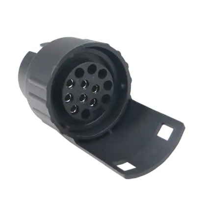 Adapter przejściówka gniazda złącza 7/13 12/24V wtyki niklowane Premium ELMOT