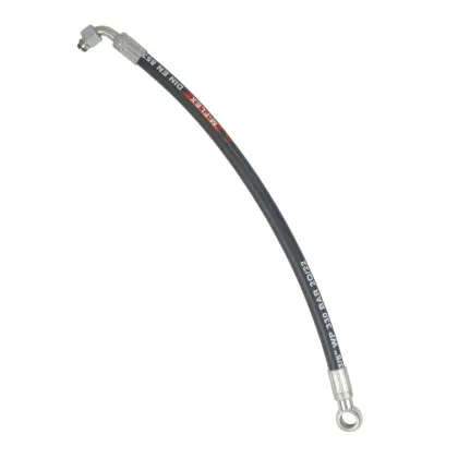 Przewód hydrauliczny DN10 330 bar kolano DKOL 90 DN10 M18X1.5 12L / oczko RNM P01 DN10 D18 L-470mm DN10-2SN PZL Hydral