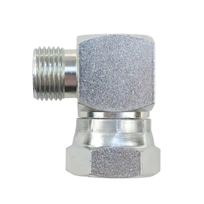 Złącze - złączka hydrauliczna - kolanko 90 AB M22x1,5 - M18x1,5 15L/12L stożek starego typu bez oringu