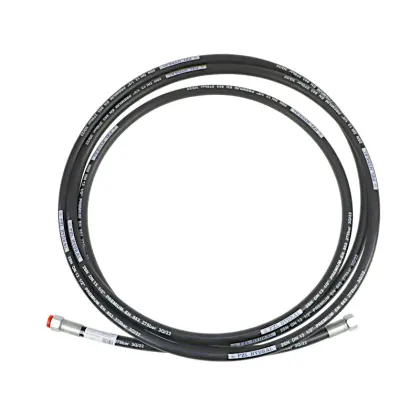 Przewód hydrauliczny gwint M22x1,5 proste ( płaska - DKL ) L-5800mm DN12-2SN Przyczepa stary typ (AA-13-5800) 27,5MPa PZL HYDRAL