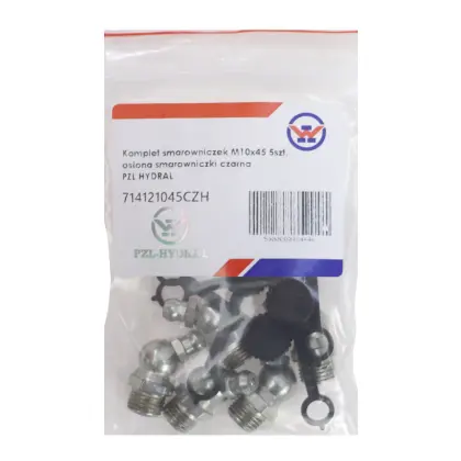 Komplet smarowniczek M10x45 5szt, osłona smarowniczki czarna PZL HYDRAL