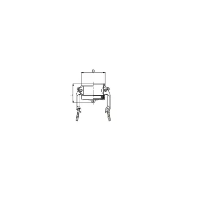Zaślepka złącza Camlock DC żeńskie 16bar aluminium 1 1/4" x 32mm PZL HYDRAL