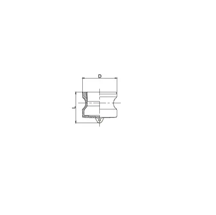 Zaślepka złącza Camlock DP męska 16bar aluminium 1 1/2" x 38mm PZL HYDRAL