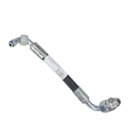 Przewód hydrauliczny 330 bar gwint wewnętrzny M18x1,5 kolanko / końcówka stożkowa ursus M20x1,5 L-230mm DN10-2SN PZL HYDRAL