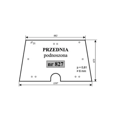 Szyba przednia podnoszona New Holland