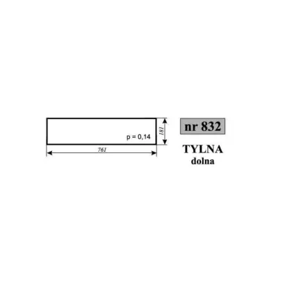 Szyba tylna dolna New Holland
