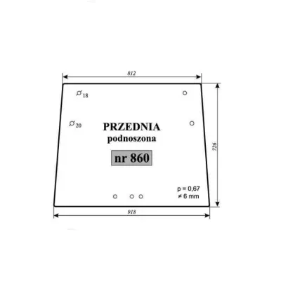 Szyba przednia podnoszona Fendt