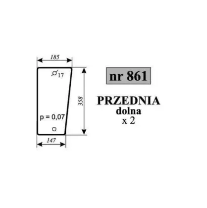 Szyba przednia dolna Fendt