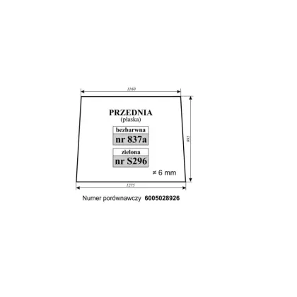 Szyba przednia zielona Renault