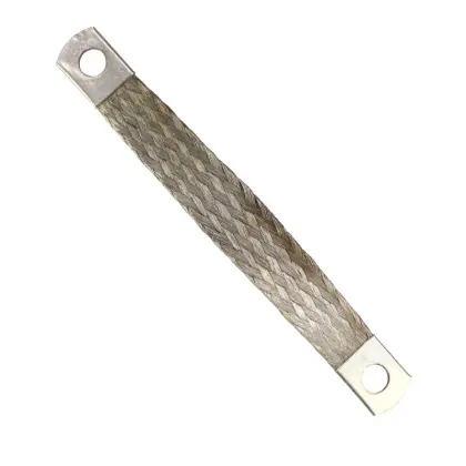 Przewód masowy oczka FI-8mm długość 144mm plecionka uniwersalny Niklowany Premium ELMOT