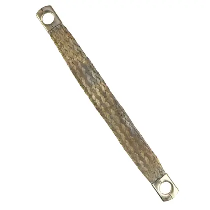 Przewód masowy oczka FI-10mm długość 197mm plecionka uniwersalny Niklowany Premium ELMOT
