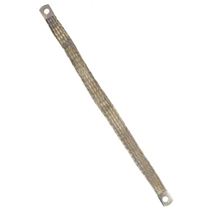 Przewód masowy oczka FI-8mm długość 340mm miedziany plecionka uniwersalny Niklowany Premium ELMOT