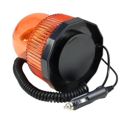 Lampa ostrzegawcza 12V długi przewód magnes, zasilanie z gniazda zapalniczki
