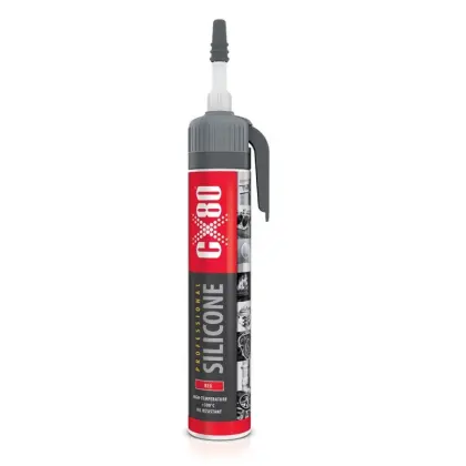 Silikon olejoodporny uszczelniacz trwały odporny na UV -65C do +260C czerwony 210g Profesional CX-80