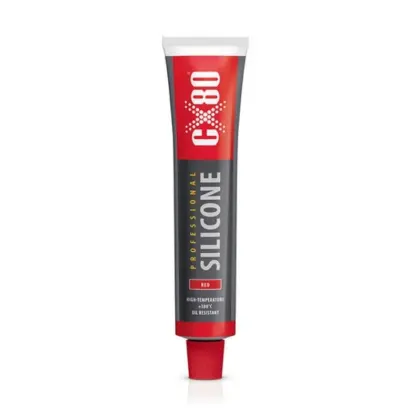 Silikon olejoodporny uszczelniacz trwały odporny na UV -65C do +260C czerwony 80ml Profesional CX-80