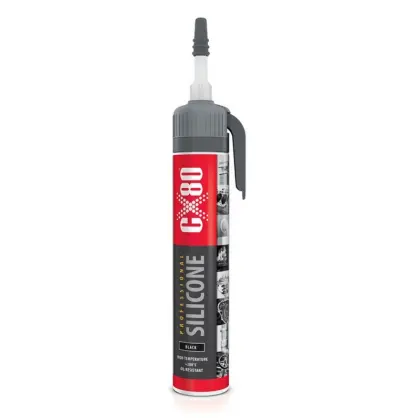 Silikon olejoodporny uszczelniacz trwały odporny na UV -65C do +260C czarny 210g Profesional CX-80