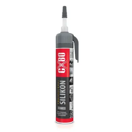 Silikon olejoodporny uszczelniacz trwały odporny na UV -65C do +260C szary 210g Profesional CX-80