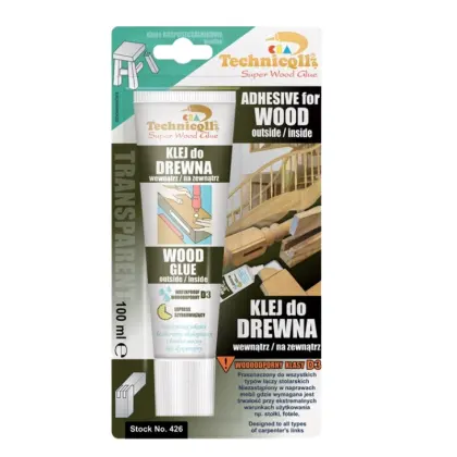 Klej do drewna na bazie żywic winylowych 100ml wodoodporny R-426 Technicqll