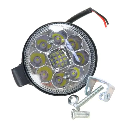 Lampa robocza LED okrągła FI-83mm 12-led uniwersalna światło skupione