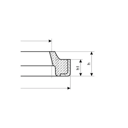 Pierścień zgarniający ZZ 50x60x5/7 - metalowa obudowa