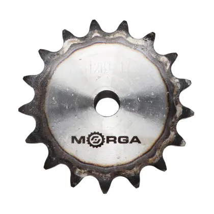 Koło zębate łańcuchowe hartowane z kołnierzem, piastą 12B-1 (R1 3/4) Z-17 średnica zewnętrzna - 111,9 mm MORGA