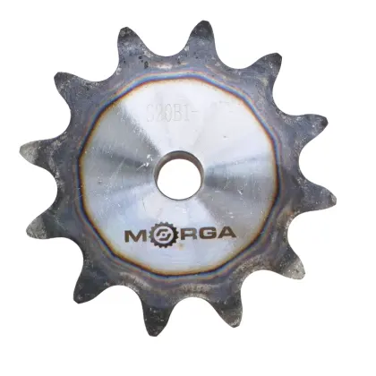 Koło zębate łańcuchowe hartowane z kołnierzem, piastą 20B-1 (R1 1.1/4) Z-12 średnica zewnętrzna - 137 mm MORGA