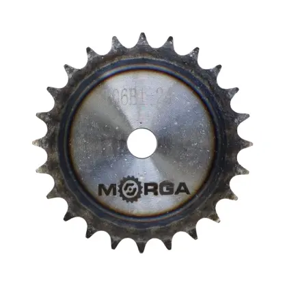 Koło zębate łańcuchowe hartowane tarcza 06B-1 (R1 3/8) Z-24 średnica zewnętrzna 76,7 mm MORGA