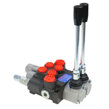 Rozdzielacz hydrauliczny dwusekcyjny ( 2-sekcyjny ) 40L/min z jedną sekcją pływającą