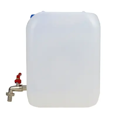 Kanister do wody pionowy 10l plastikowy z kranem metalowym