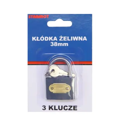 Kłódka żeliwna hartowana 38mm