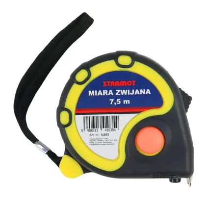Miara zwijana 7,5m stalowa szerokość 25mm