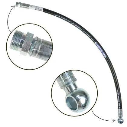 Przewód hydrauliczny 330 bar gwint zewnętrzny M22x1,5 prosta / oczko RNR P01 3/8 L-760mm DN10-2SN