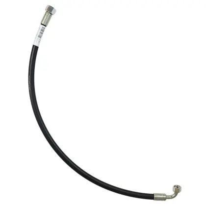 Przewód hydrauliczny 330 bar gwint wewnętrzny M22x1,5 prosta -kolanko M18x1,5 90 stopni L-810mm DN10-2SN PZL-HYDRAL