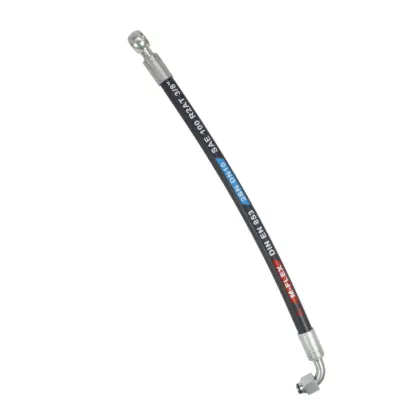 Przewód hydrauliczny DN10 330bar kolano DKOL 90 DN10 M18X1.5 12L / oczko RNR DN10 3/8 L-400mm DN10-2SN PZL-HYDRAL