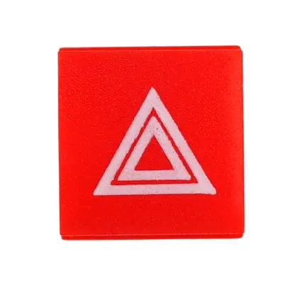 Wkładka symbol czerwony przełącznika klawiszowego świateł awaryjnych uniwersalny odpowiednik Hella 9XT713630-391 ELMOT