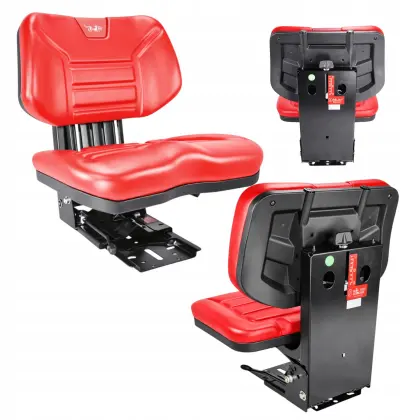 Czerwone siedzenie ECO 111P do Ursus C-330 C-360 Zetor MTZ T-25