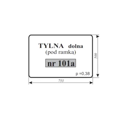 Szyba tylna dolna do C-360 kabina Lubsko 11786