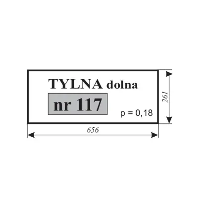 Szyba tylna dolna do MF-255 kabina 11803