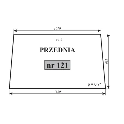 Szyba przednia MF kabina Sokółka 11808