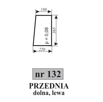 Szyba przednia dolna lewa do C-360 11819