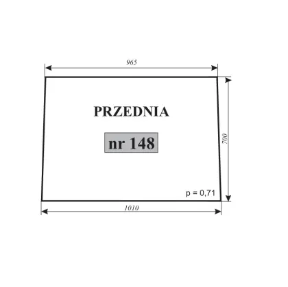 Szyba przednia do C-360 11835