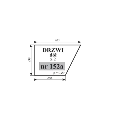 Szyba drzwi dół do Massey Ferguson MF-255 11841
