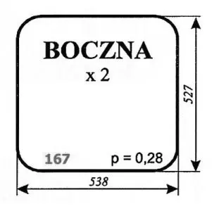 Szyba boczna Białoruś 11854