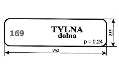 Szyba tylna dolna do Białoruś 11856