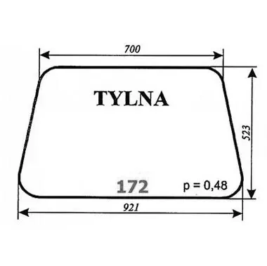 Szyba tylna Białoruś 11858