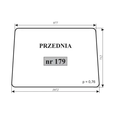 Szyba przednia do kabiny Ursus C-330 11867